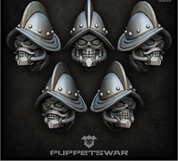 Puppetswar: (Accessory) Conquista Reapers Helmets (5)