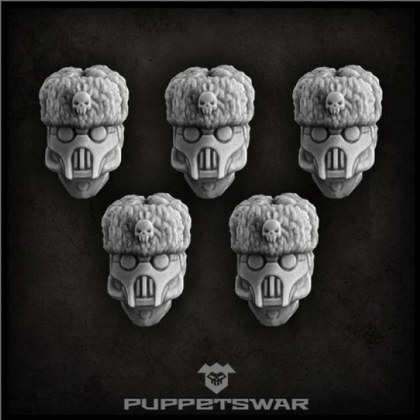 Puppetswar: (Accessory) Masked Ushanka Heads (5)