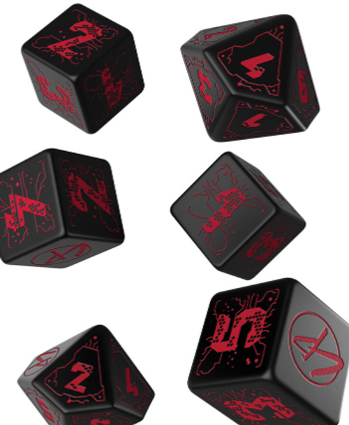 Cyberpunk RPG Red Essential Dice Set