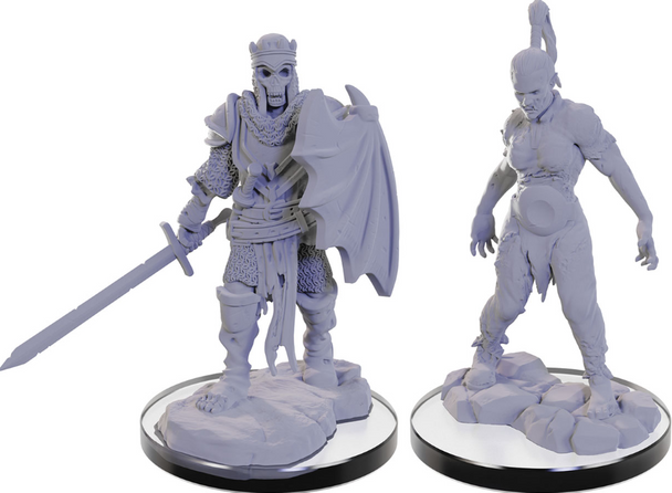 Pathfinder Deep Cuts Unpainted Miniatures: W22 Plague Zombie & Skeletal Champion