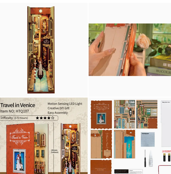 Diy Miniature House Book Nook Kit: Travel in Venice