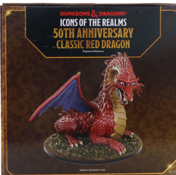 Dungeons & Dragons: Icons of the Realms Set 31 50th Anniversary Classic Red Dragon Boxed Miniature