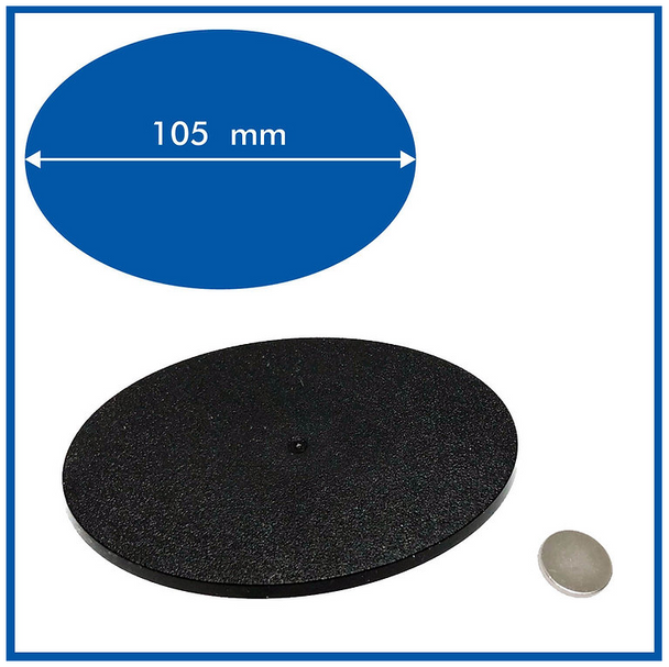 Oval - 105mm Base - 1 Pack with included Magnets