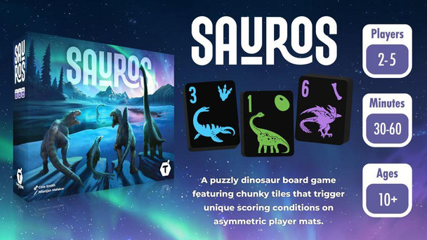 Sauros (The Dino Trick-Taking Puzzle Game) - Kickstarter Deluxe Edition