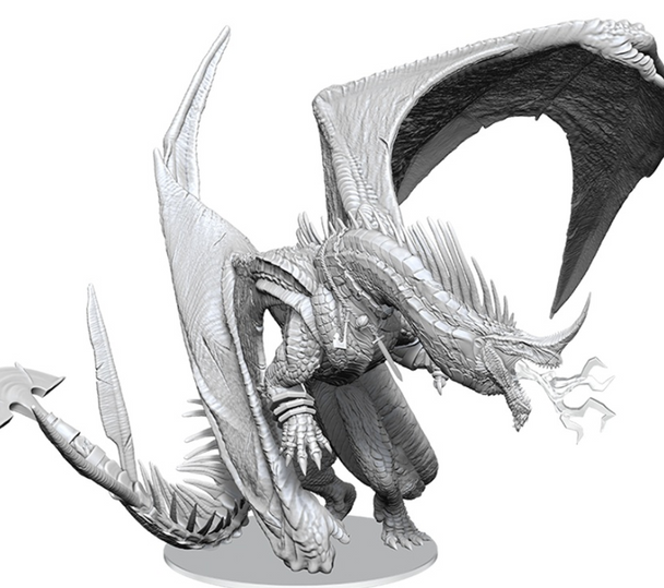 D&D UNPAINTED MINIS ANCIENT BLUE DRAGON