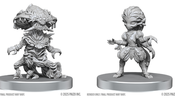 Pathfinder Battles Deep Cuts Unpainted Miniatures: W28 Fungus Leshy and Seaweed Leshy