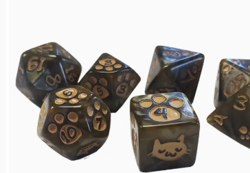 Kitten Polyhedral Dice