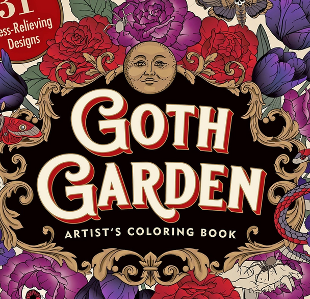 Goth Garden Adult Coloring Book