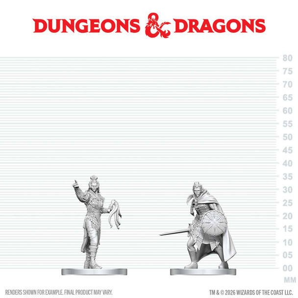 DND NOLZUR'S MARVELOUS UNPAINTED MINIATURES: W29 DROW ELITE WARRIOR N DROW PRIESTESS OF LOLTH
