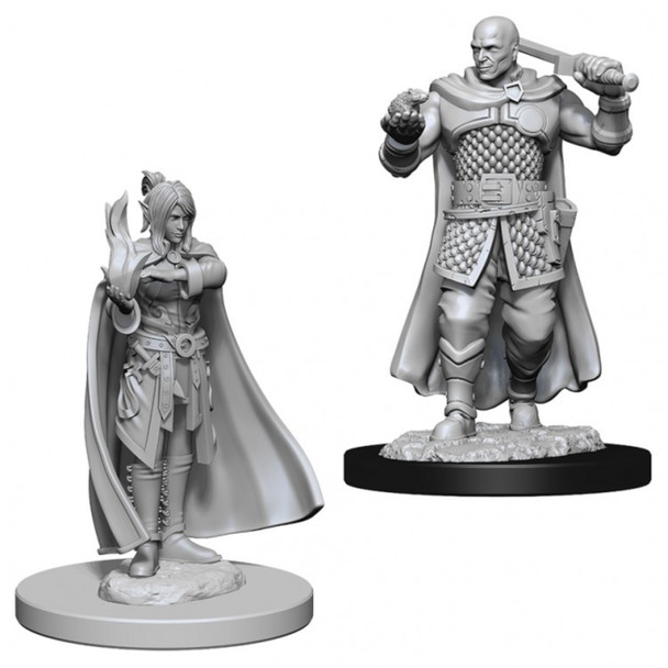 Human Ranger & Moon Elf Sorcerer Dungeons and Dragon's Nolzur's Marvelous Unpainted Miniatures
