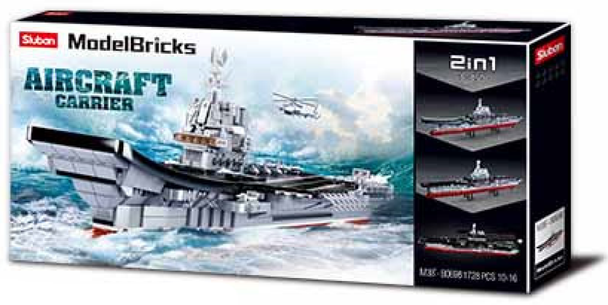 Aircraft Carrier 2-in-1 Model 1:450 Scale (1728 pcs)