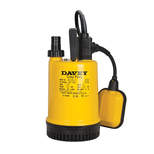 Davey DC10A Automatic Sump Pump (Flow 85 LPM) Davey DC10A Automatic Sump Pump (Flow 85 LPM)