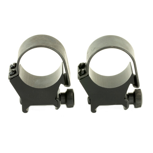 Weaver Top Mount 30mm High Aluminum and Steel Ring Set - Black