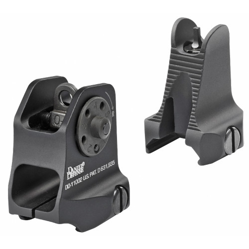 Daniel Defense DD Fixed Front and Rear Sight Combo - Black, Part #19-088-09116