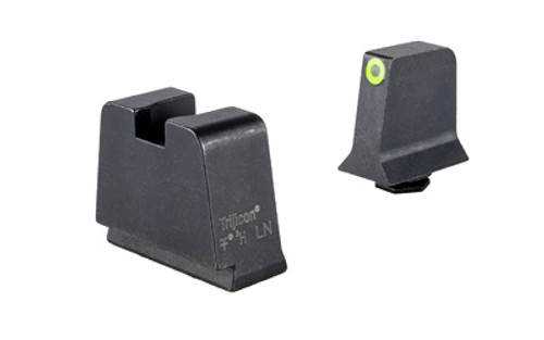 Trijicon Suppressor/Optic Height Night Sights with Green Tritium for Enhanced Low-Light Aiming