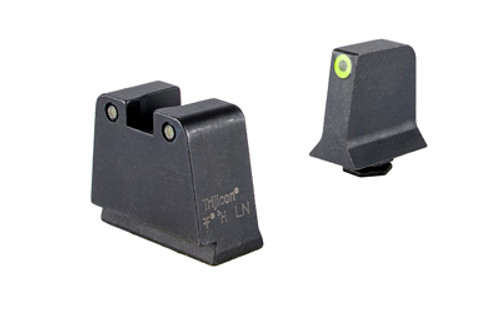 Trijicon Suppressor/Optic Height Night Sights with Green Tritium for Enhanced Low-Light Targeting