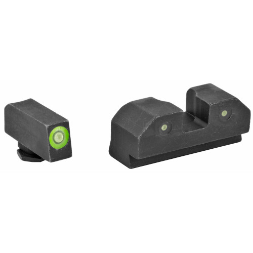 XS Sights R3D Green Tritium Front and Black Rear Night Sights for Glock Large Frame