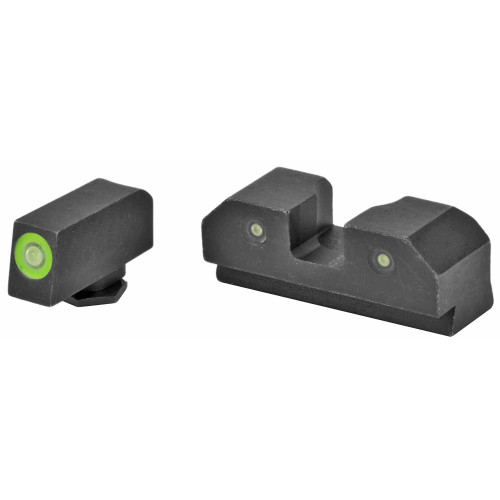 XS Sights R3D Green Tritium Front & Black Rear Night Sights for Glock Small Frame