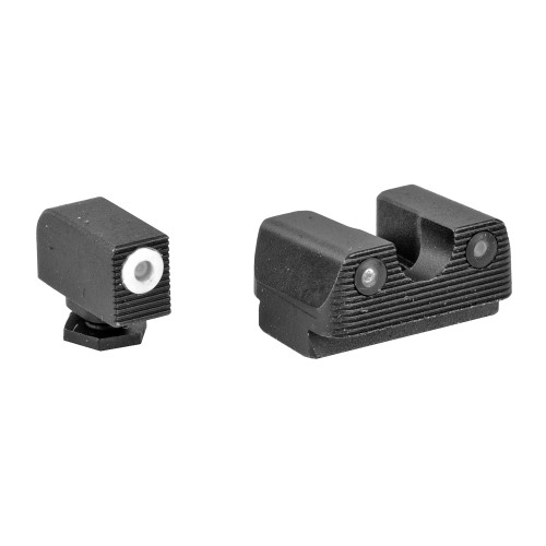 Rival Arms Tritium Night Sights for Glock MOS 17/19 * Green Tritium with Orange Outline, Black Finish