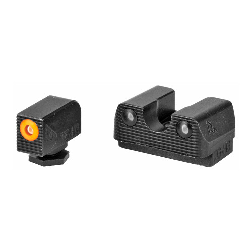 Rival Arms Tritium Night Sights for Glock 17/19 * Green Tritium with Orange Outline