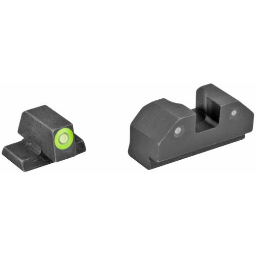 XS Sights R3D Night Sights for Canik Pistols * Green Front, Blacked-Out Rear, Blue Finish