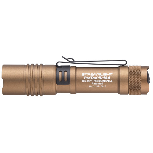 Streamlight ProTac 1L-1AA Coyote Flashlight - Compact Dual Fuel LED Light