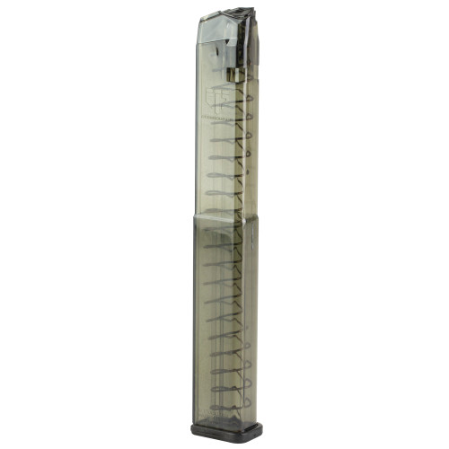 Elite Tactical Systems Group ETS Mag for Glock 17/19 9mm, 40 Round Capacity, Carbon Smoke Elite Tactical Systems Group ETS Mag for Glock 17/19 9mm, 40 Round Capacity, Carbon Smoke