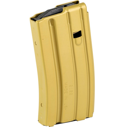 DURAMAG Magazine, 223 Remington/556NATO/300 Blackout, 20 Rounds, Fits AR-15, Black AGF Follower, Aluminum, Desert Gold 2023009175CPD