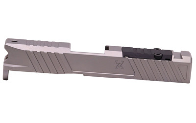 True Precision Duty Slide for Glock 43 in Silver (Part Number TP-G43DS-SS-RMS)