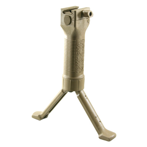 Grip Pod V2 Tan Military Poly/Steel Bipod & Vertical Foregrip - Model GPSV2T