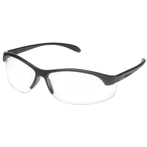 Howard Leight HL200 Compact Safety Glasses with Clear Lenses, Black Frame