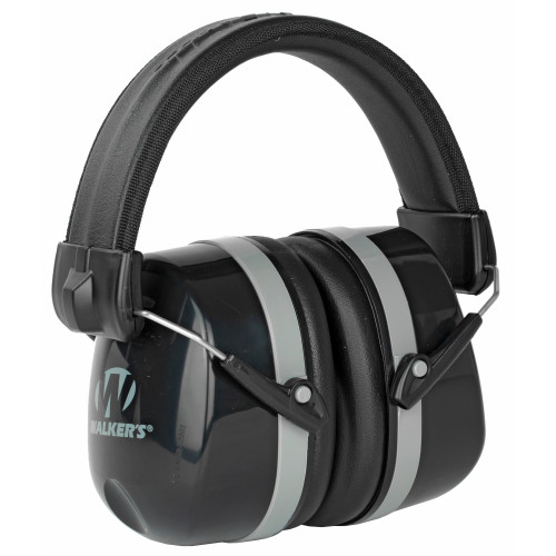 Walker's GWP-EXFM5 Premium Passive Shooting Ear Muffs - Black Plastic Safety Earmuffs
