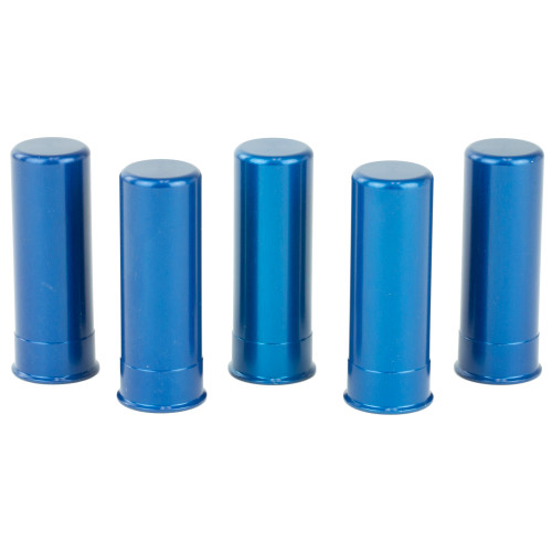 A-Zoom 12 Gauge Snap Caps 5-Pack - Blue Aluminum Training Rounds for Safe Firing Practice