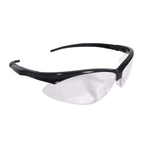 Radians Outback Safety Glasses with Clear Polycarbonate Lenses, Black