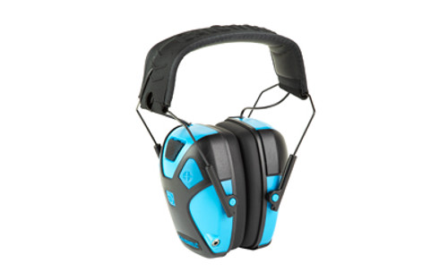 Caldwell E-Max Pro SM Electronic Earmuff Blue - Hearing Protection with Electronic Sound Suppression