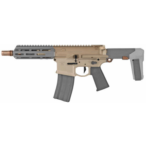 Q Honey Badger 300 Blackout Pistol with 7-Inch Threaded Barrel and Pistol Brace in Flat Dark Earth