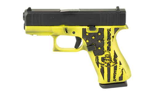 GLOCK 43X 9mm Sub-Compact Striker Fired Pistol with Gadsden Flag Finish * Part Number 4350204FRN-GAD-SKY