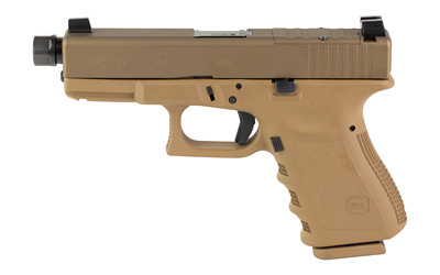 GLOCK 19OR Gen3 9mm Compact Pistol with Flat Dark Earth Finish and Threaded Barrel