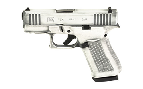 Glock G43X 9mm Sub-Compact Pistol with White Cerakote Finish - Model UX4350204FRN