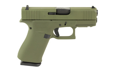 GLOCK 43X 9mm Sub-Compact Pistol with Fixed Sights and OD Green Finish - Model UX4350204FRN-OD