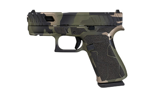 GLOCK 43X MOS 9mm Sub-Compact Pistol with M81 Torn Camo Finish and Laser Stippled Grip