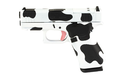 GLOCK 43X 9mm Sub-Compact Striker Fired Pistol with Cow Print Cerakote Finish