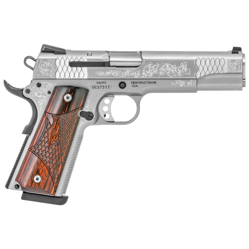 Smith & Wesson Engraved 1911 .45 ACP Semi-Automatic Pistol with 8-Round Magazines