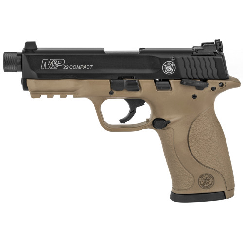 Smith & Wesson M&P 22LR Compact Pistol with Threaded Barrel in Flat Dark Earth - Model 10242