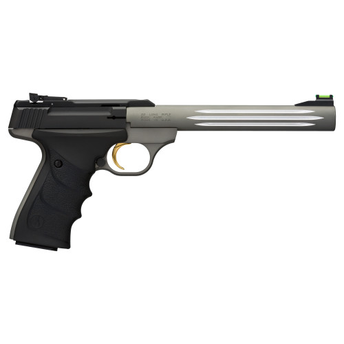 Browning Buck Mark Model BRN051462490 22 LR Semi-Automatic Pistol with 7.25-inch Fluted Barrel and Fiber Optic Sights Browning Buck Mark Model BRN051462490 22 LR Semi-Automatic Pistol with 7.25-inch Fluted Barrel and Fiber Optic Sights