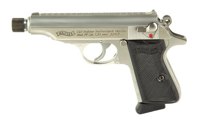 Walther Model PP .32 ACP Semi-Automatic Pistol with Threaded Barrel - Silver Finish