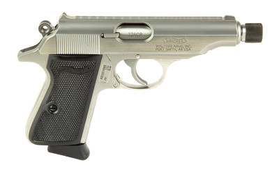 Walther Model PP .32 ACP Semi-Automatic Pistol with Threaded Barrel - Silver Finish