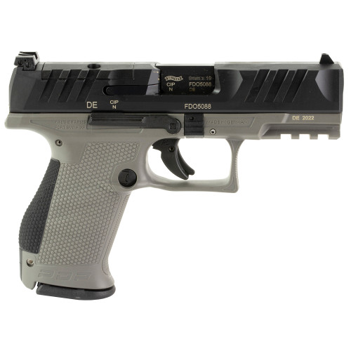 Walther PDP Compact 9mm Striker-Fired Handgun with Adjustable Sights - Gray, Model 2858436
