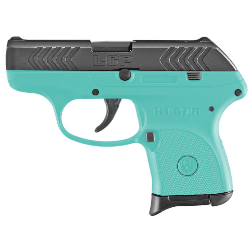 Ruger LCP .380 ACP Compact Semi-Automatic Pistol with 2.75-inch Barrel in Black or Turquoise Ruger LCP .380 ACP Compact Semi-Automatic Pistol with 2.75-inch Barrel in Black or Turquoise
