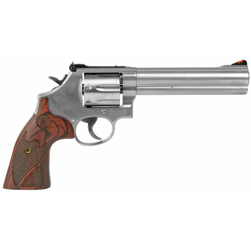 Smith & Wesson 686 Plus Deluxe Revolver with Textured Wood Grips, 6-Inch Barrel, 7-Round Capacity in .357 Magnum Smith & Wesson 686 Plus Deluxe Revolver with Textured Wood Grips, 6-Inch Barrel, 7-Round Capacity in .357 Magnum